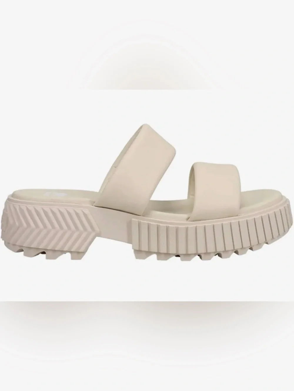 Sorel ONA Streetworks Slide Mid Sandals Chalk Platform Size 9